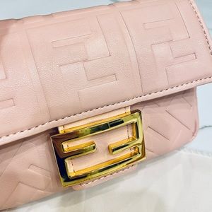 FENDI Baguette Pink nappa leather bag